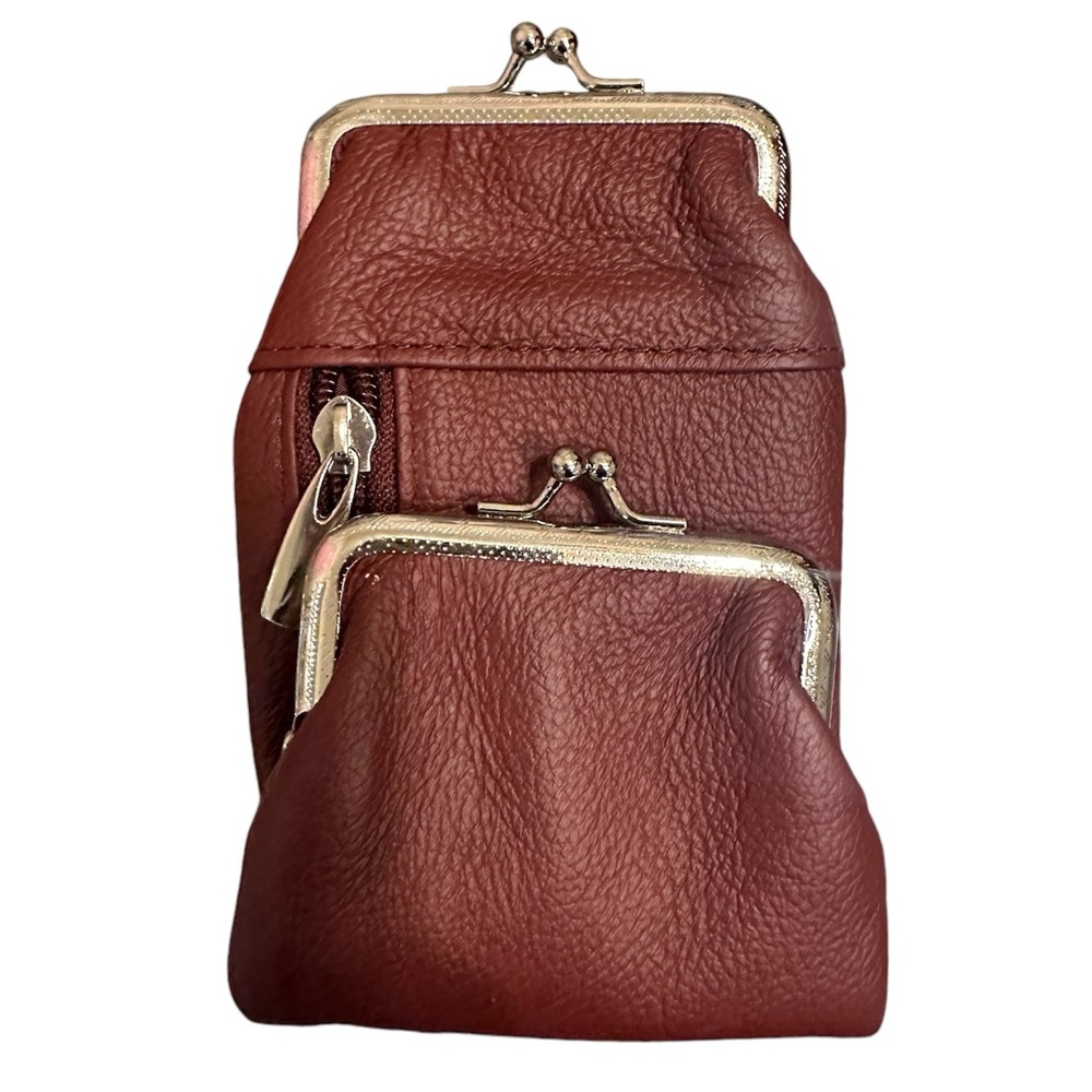 Vintage Maroon Coin Purse